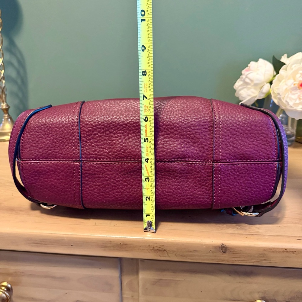 Urban Expressions Burgundy Plum Vegan Leather Satchel Crossbody NWOT - Picture 11 of 12